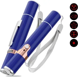 TBTeek Cat Toys for Indoor Cats, 2 Pieces, Rechargeable, 7 Adjustable Patterns, Interactive Kitten Pet Dog Red Dot Chase Light Toy for Cats Fun Playing ExerciseBlue