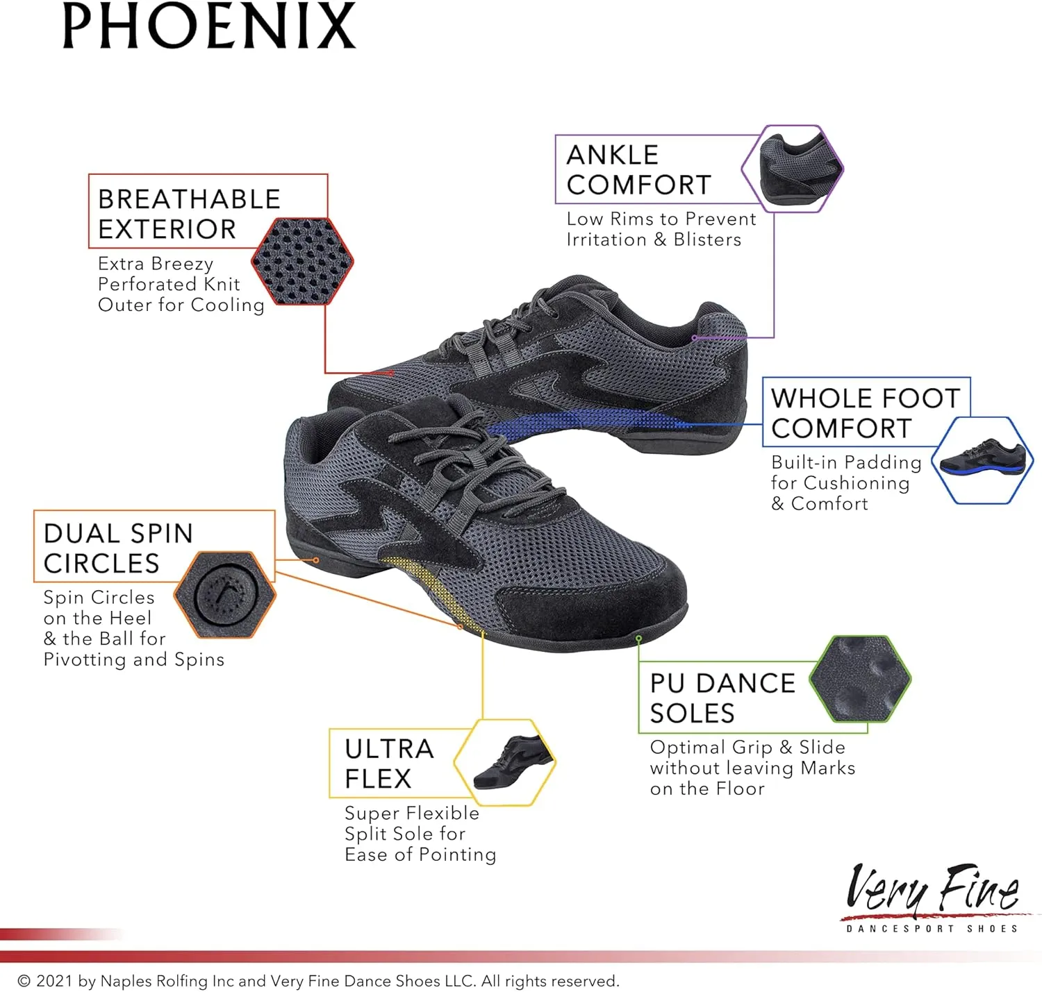 Very Fine Women's Dance Sneakers Jazz Street Ballroom Latin Exercise