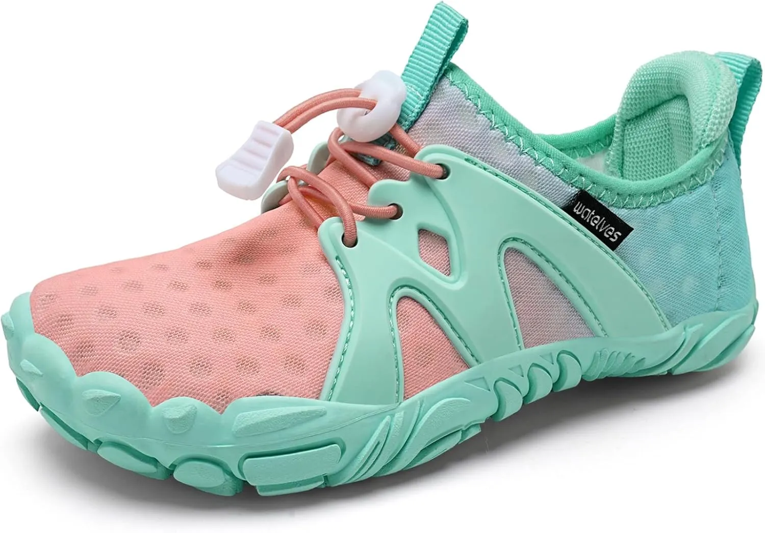 WateLves Toddler/Little/Big/Kid Water Shoes Wide Barefoot Aqua Athletic Sneakers Girls Boys Hiking Beach Swim Fast Dry Shoes Built-in Heel Grips