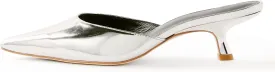 Women Kitten Heels Mules Closed Pointed Toe Slip on Backless Stiletto Slingback Heels Wedding Dress Pumps Shoes