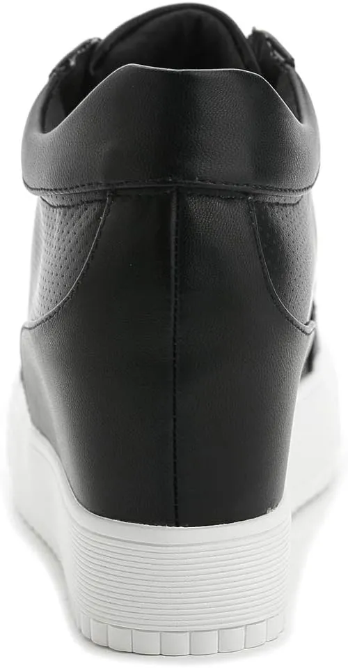 Women Wedges Sneakers with Hidden Heel Ankle High Platform Walking Shoes Fashion Bride Wedding Shoes