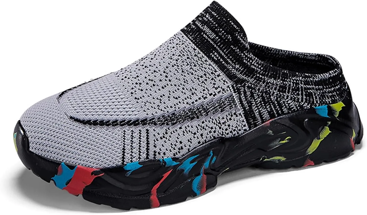 Womens Backless Sneakers Mesh Slip-on Mule Shoes Womens Running Shoes Wide Dress Casual Shoes Fashion Sneakers Waterproof Tennis Shoe Cross Trainer Shoe