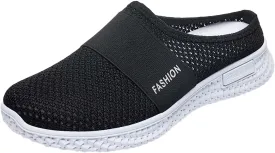 Womens Breathable Mesh Walking Mules Sneakers Non Slip Work Shoes Women Walking Ladies Casual Shoes Fashion Sneakers 2025 White Tennis Shoe White Loafers