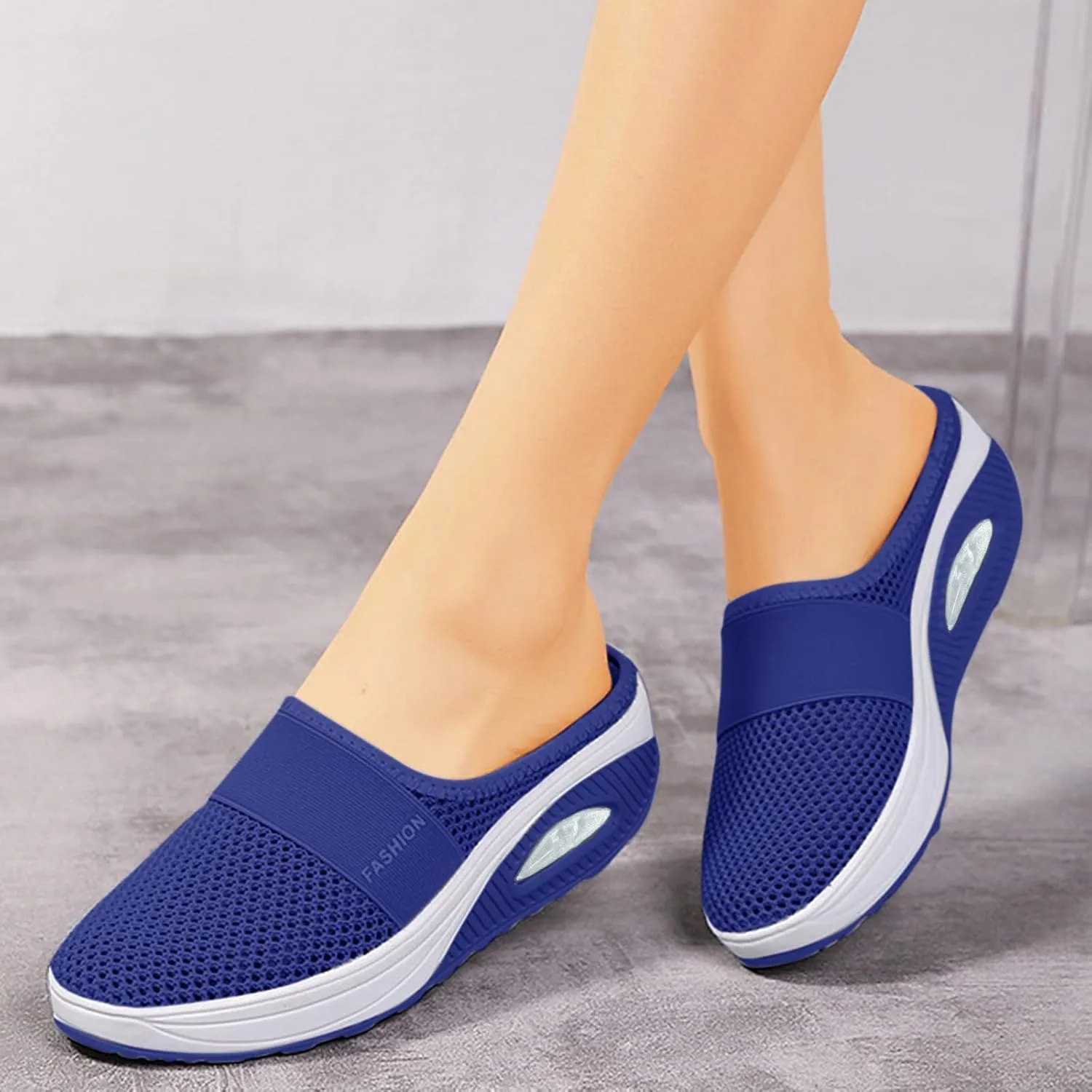Womens Breathable Mesh Walking Mules Sneakers Non Slip Work Shoes Women Walking Ladies Casual Shoes Fashion Sneakers 2025 White Tennis Shoe White Loafers