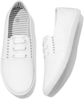 Women's Canvas Slip on Sneakers Casual Slip on Walking Shoes Womens Tennis Shoes Flat Dress Shoes Non Slip Work Shoes