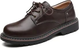Women's Classic Oxfords Lace Up Business Formal Dress Shoes Platform Oxford Shoes Slip Resistant Service Boots