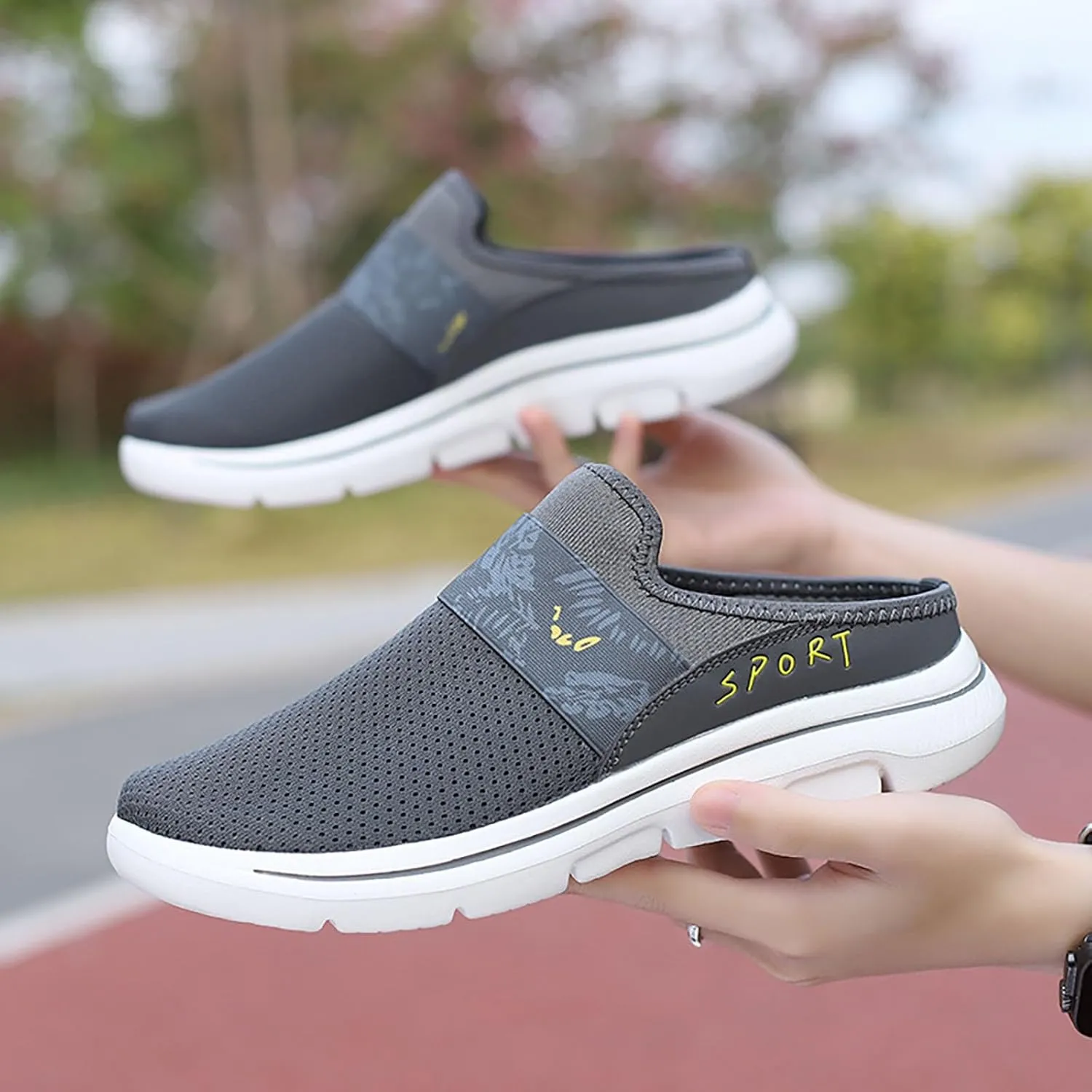 Women's Slip-on Mule Sneakers Lightweight Slip On Shoes Women Wide Width Men Casual Shoes Men's Fashion Sneakers Black Tennis Shoe Trainers Shoe
