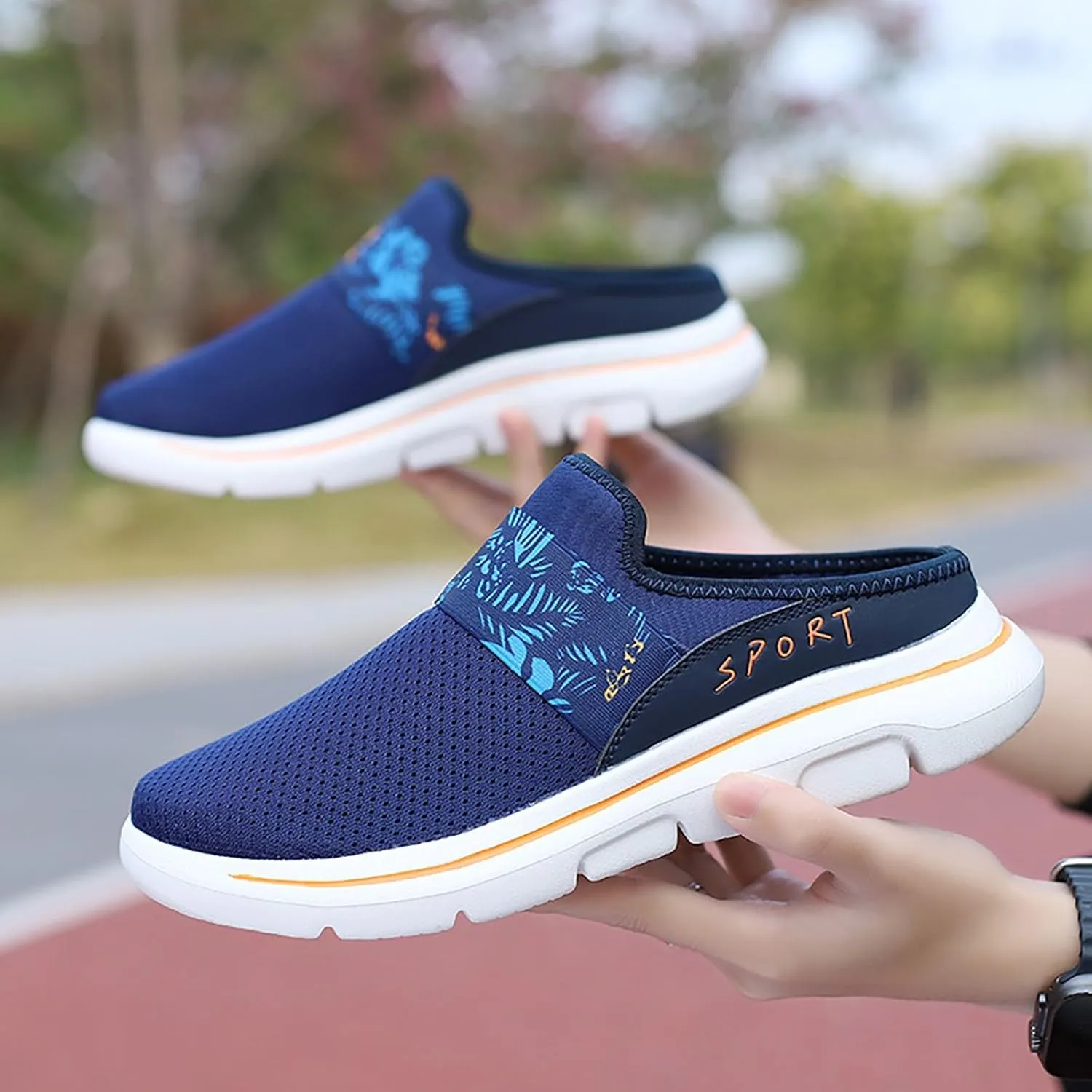 Women's Slip-on Mule Sneakers Lightweight Slip On Shoes Women Wide Width Men Casual Shoes Men's Fashion Sneakers Black Tennis Shoe Trainers Shoe