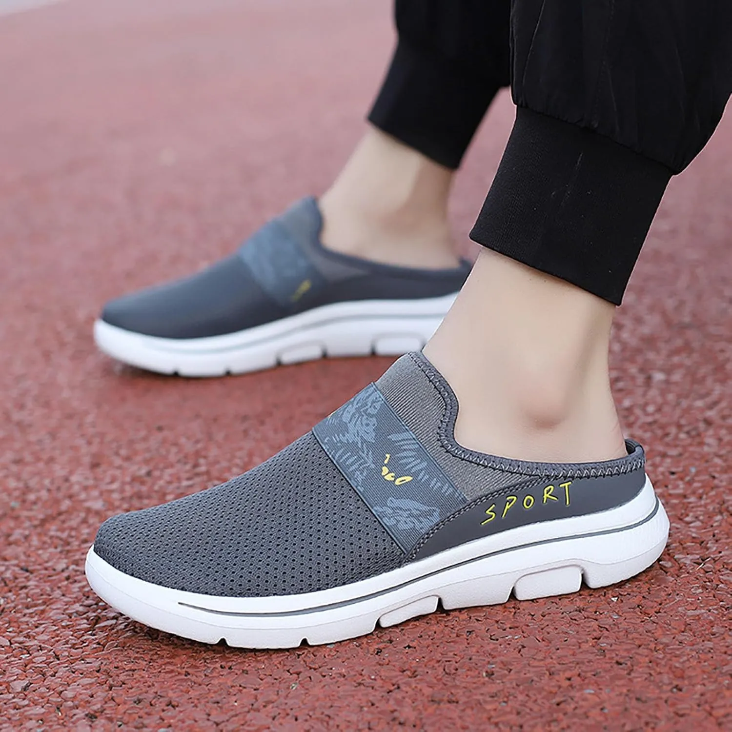 Women's Slip-on Mule Sneakers Lightweight Slip On Shoes Women Wide Width Men Casual Shoes Men's Fashion Sneakers Black Tennis Shoe Trainers Shoe