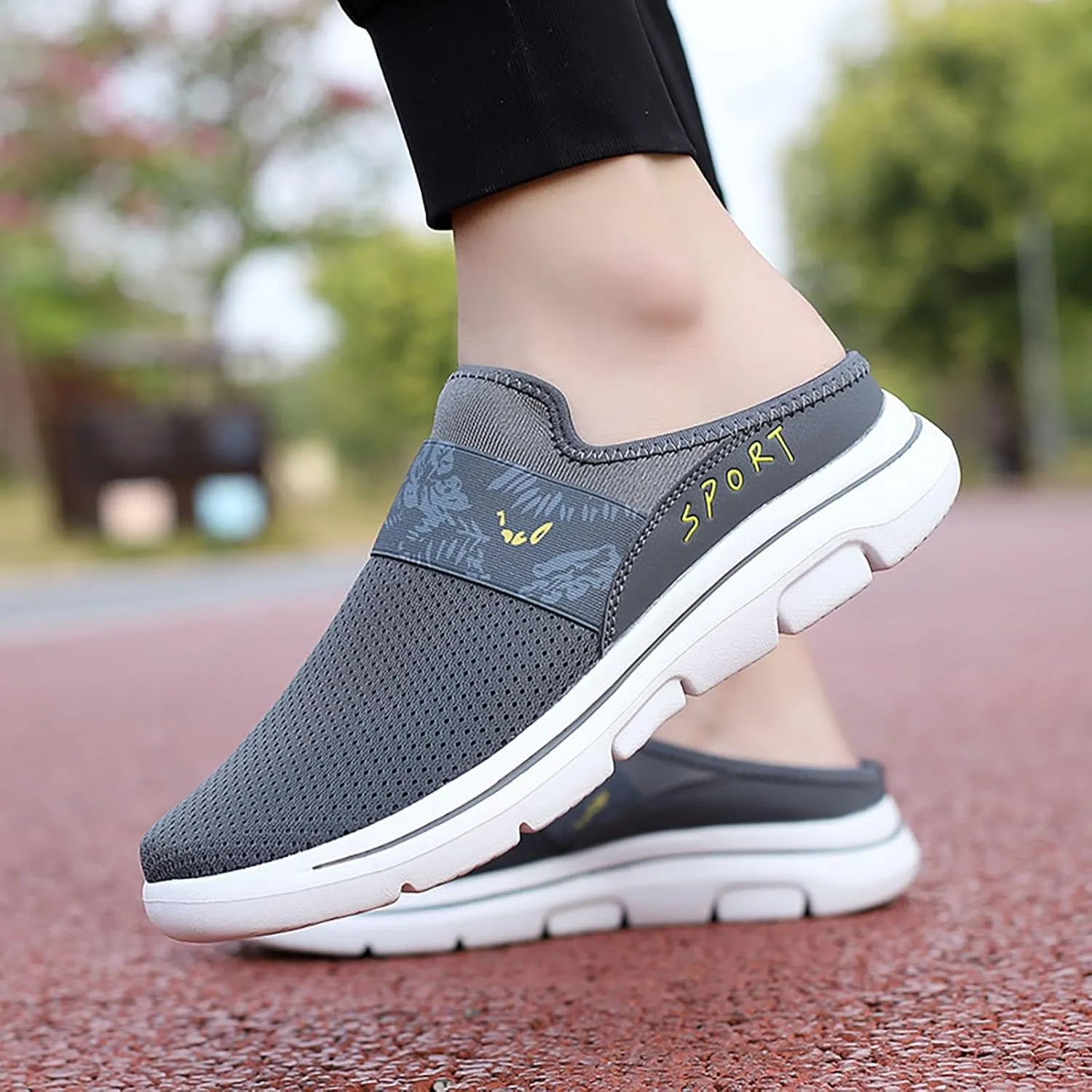 Women's Slip-on Mule Sneakers Lightweight Slip On Shoes Women Wide Width Men Casual Shoes Men's Fashion Sneakers Black Tennis Shoe Trainers Shoe