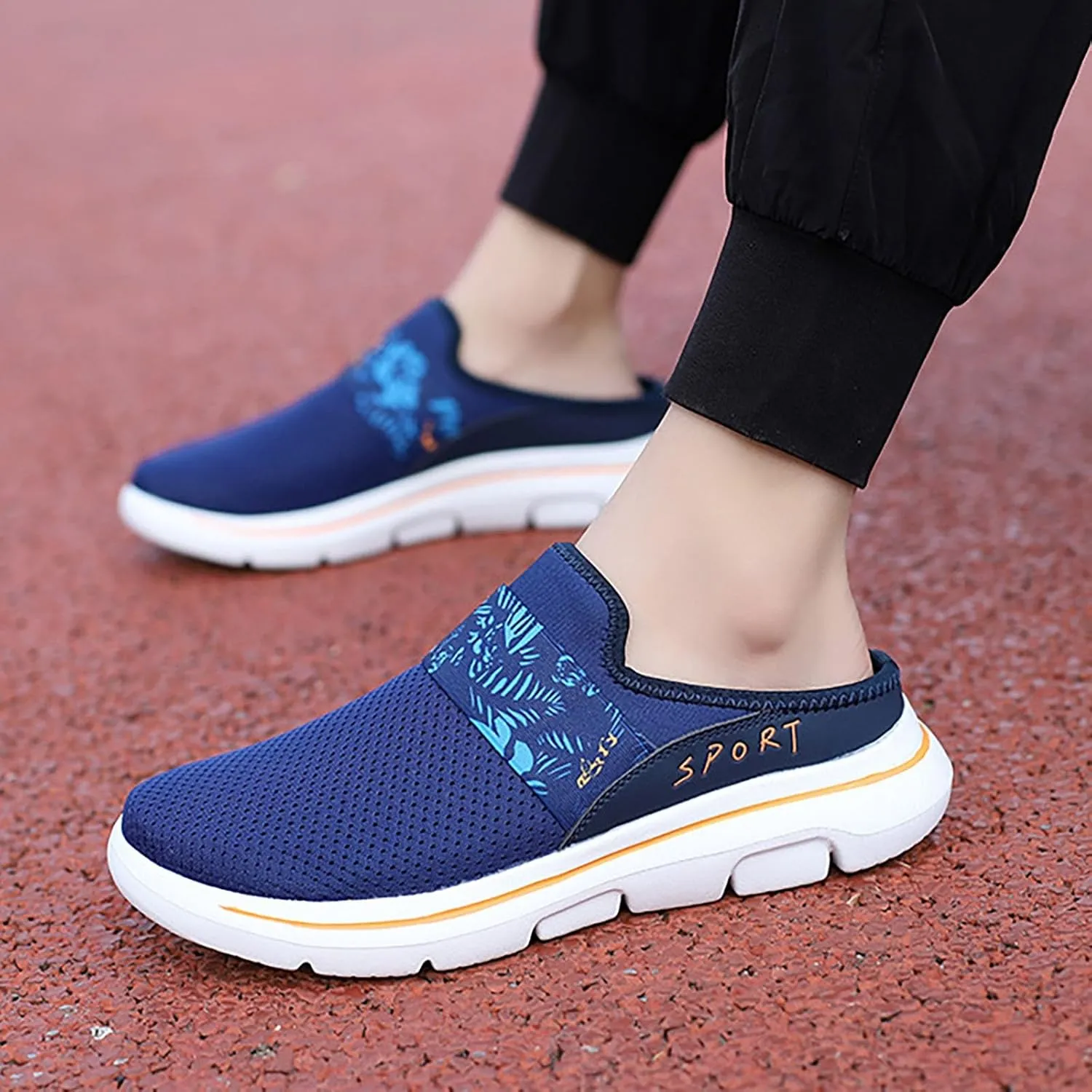 Women's Slip-on Mule Sneakers Lightweight Slip On Shoes Women Wide Width Men Casual Shoes Men's Fashion Sneakers Black Tennis Shoe Trainers Shoe