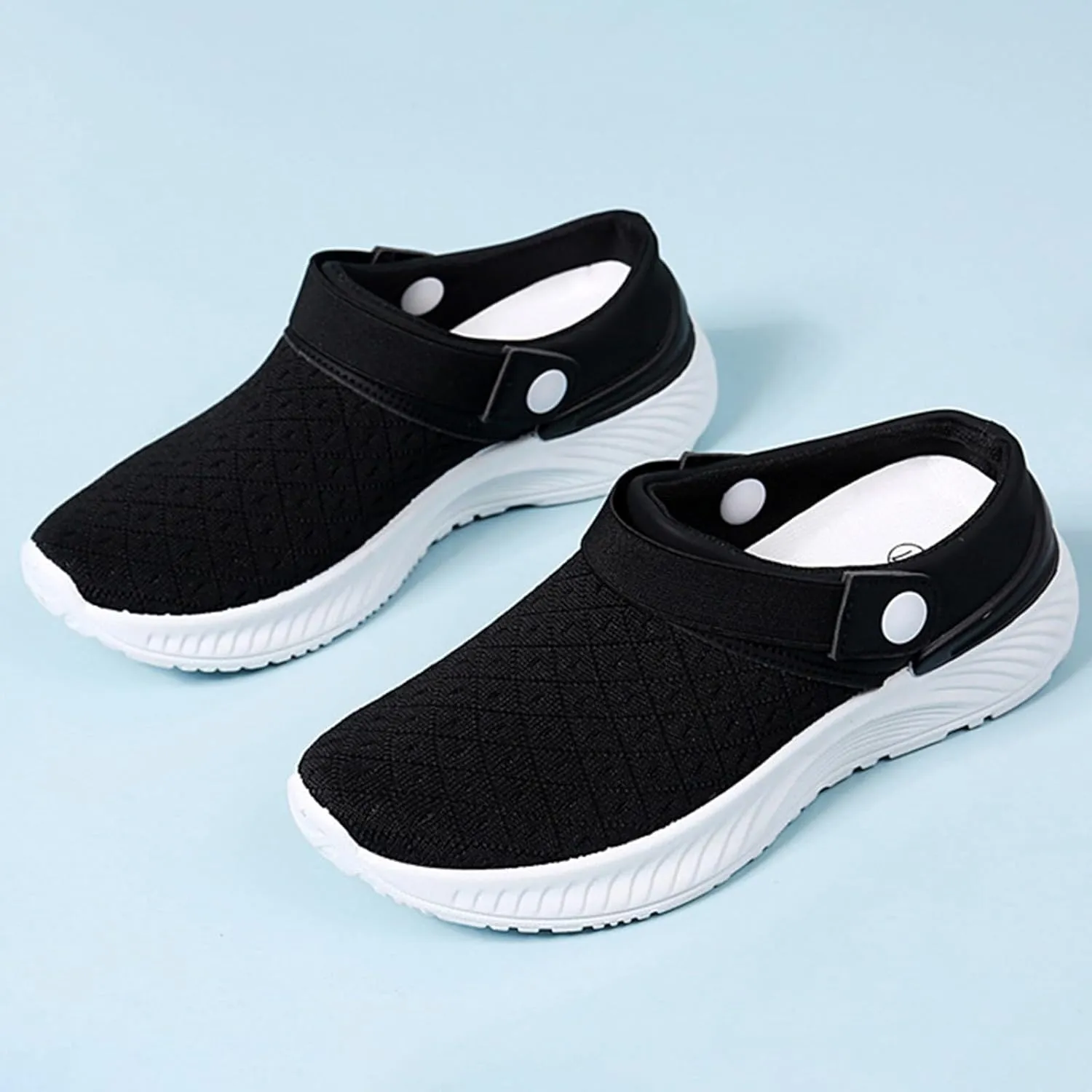 Women's Slip-on Mule Sneakers Lightweight Slip On Shoes Women Wide Width Men Casual Shoes Men's Fashion Sneakers Black Tennis Shoe Trainers Shoe