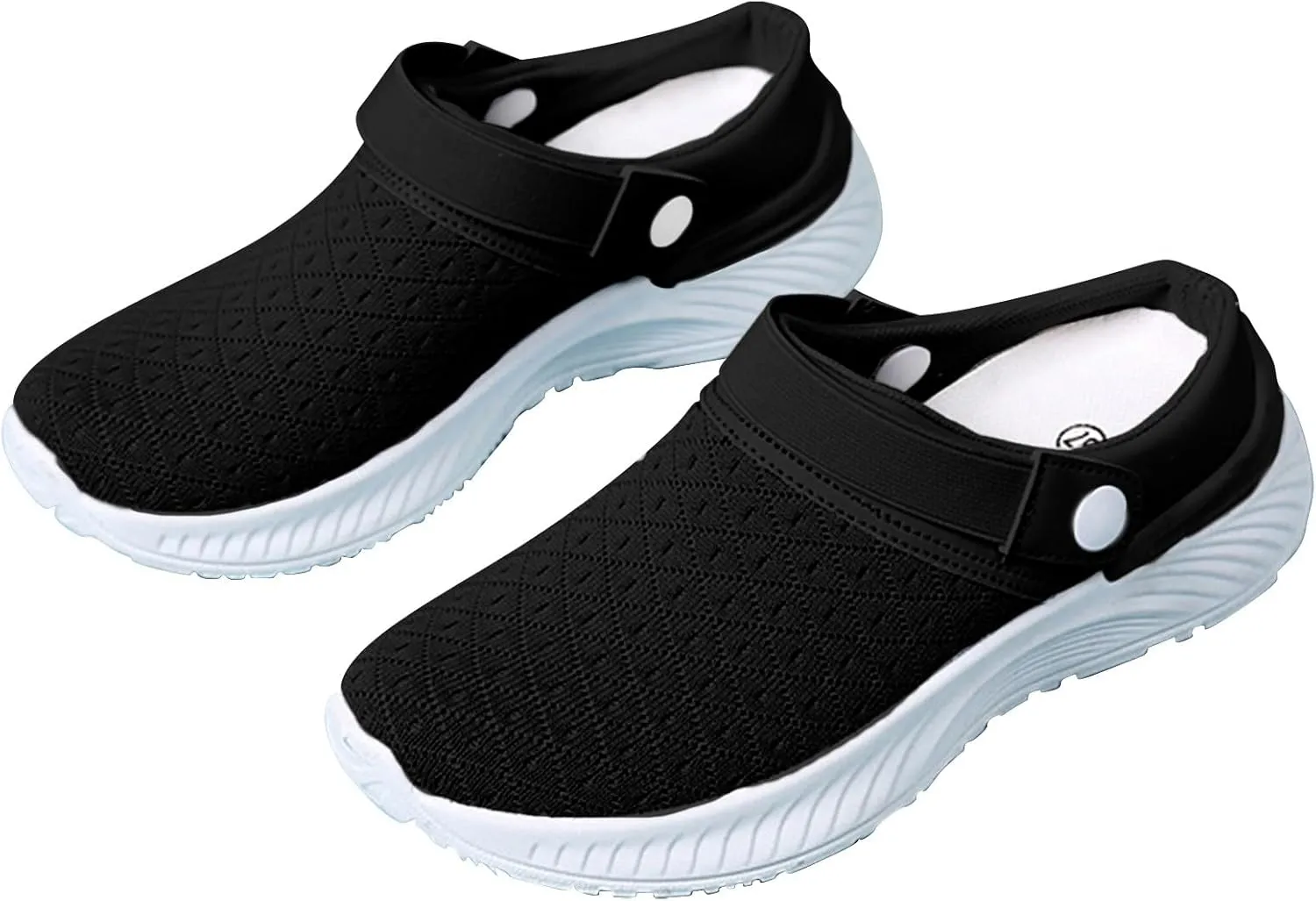 Women's Slip-on Mule Sneakers Lightweight Slip On Shoes Women Wide Width Men Casual Shoes Men's Fashion Sneakers Black Tennis Shoe Trainers Shoe