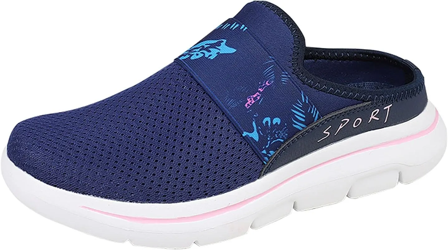 Women's Slip-on Mule Sneakers Lightweight Slip On Shoes Women Wide Width Men Casual Shoes Men's Fashion Sneakers Black Tennis Shoe Trainers Shoe