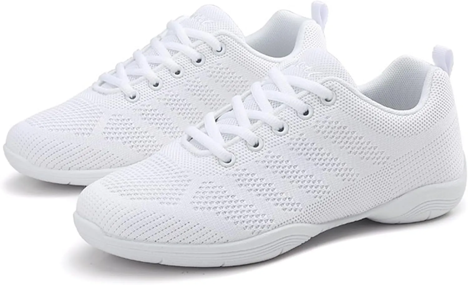 yamerbo Cheer Shoes for Youth Girls, White Varsity Cheerleading Shoes for Women, Breathable and Lightweight Dance Athletic Flats, Women Competition Training Tennis Sneaker Shoes -White 1