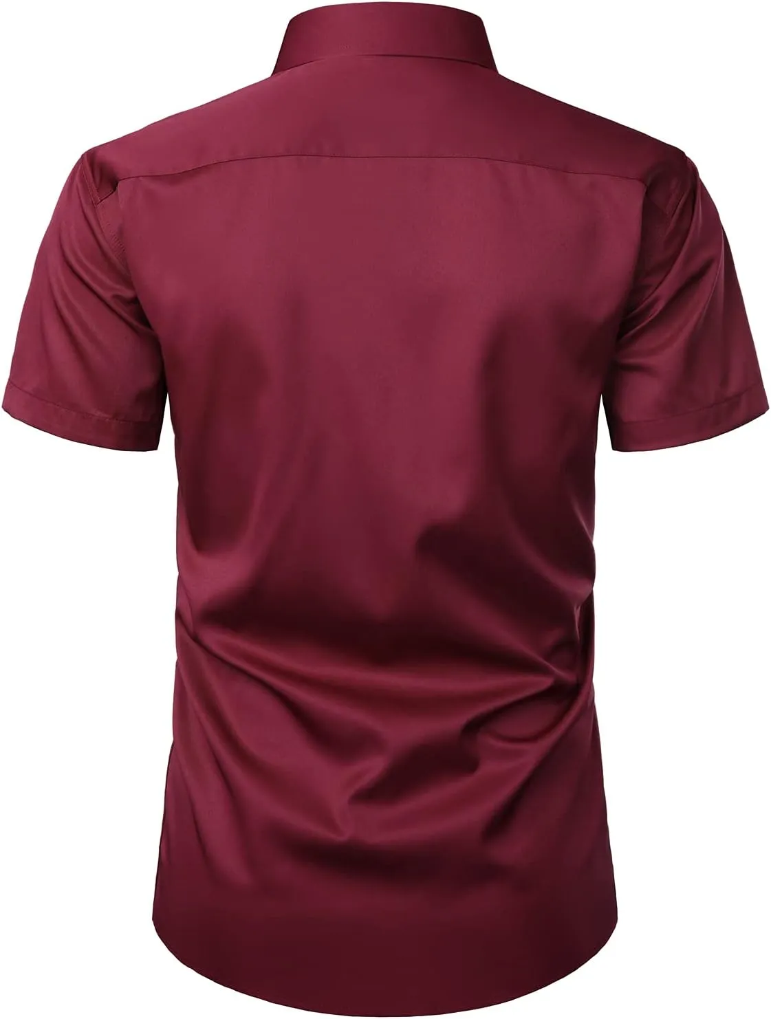 ZEROYAA Men's Casual Urban Stylish Slim Fit Short Sleeve Button Up Dress Shirt with Pocket